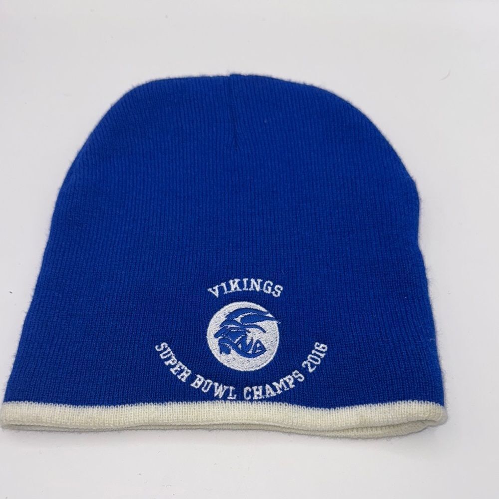 Minnesota Vikings Blue Beanie Hat Super Bowl 2016 edition